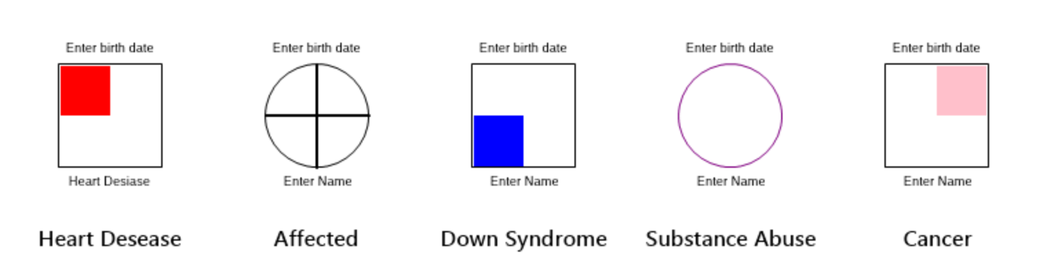 Genogram Health Information Symbols Example